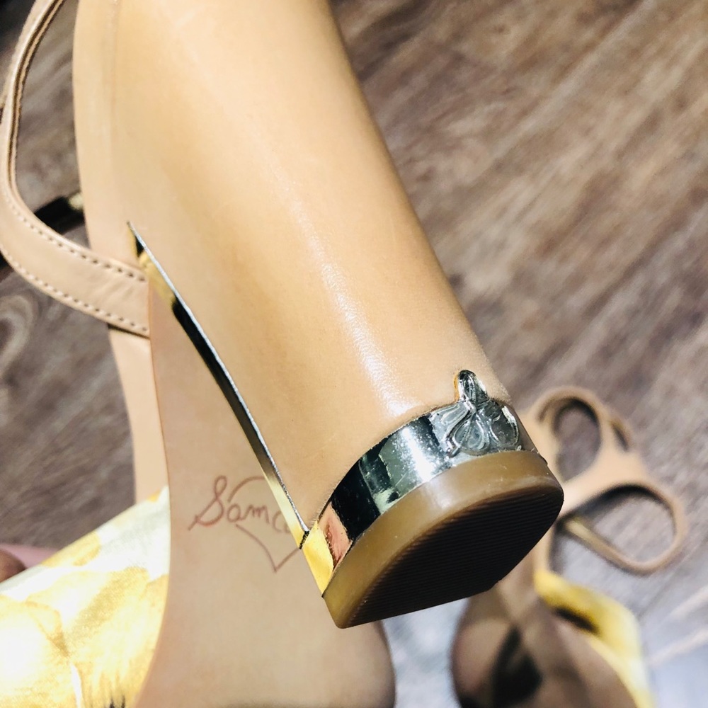 Floral Strappy Sandals Heels - Picture 5 of 6